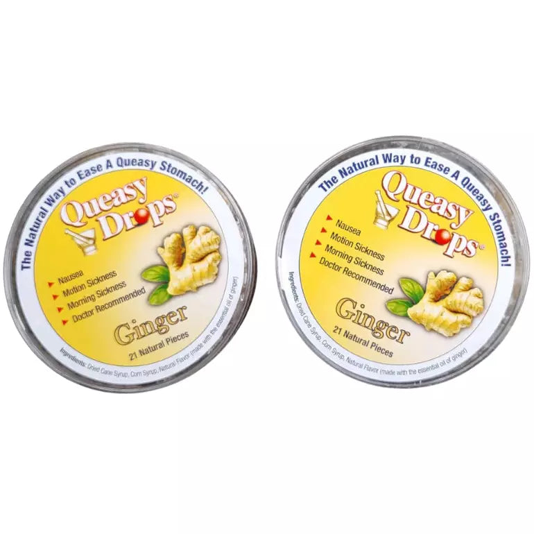 Natural Queasy Drops - Ginger, Nausea Relief 2 x Pack
